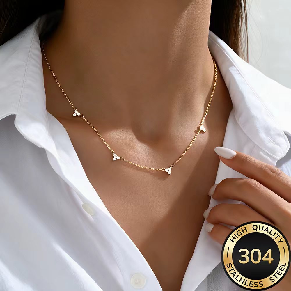 Women's Hypoallergenic Golden Necklace, Simple & Elegant